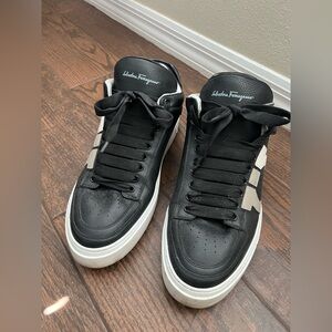 Salvatore Ferragamo Black and White Sneakers